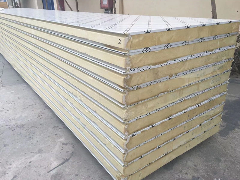 Double Sided 304 Stainless Steel Polyurethane Insulation Panel of Cold Storage Room Wall Plate