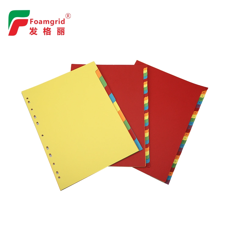 De tamaño A4 personalizable ecológica coloridas tarjetas Binder Índice diferentes orificios de la página 11 del divisor de archivos de papel