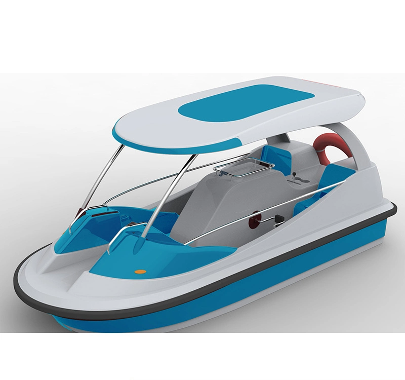 Customized FRP Four-Passenger Streamlined Pedal Boat for Amusement Park