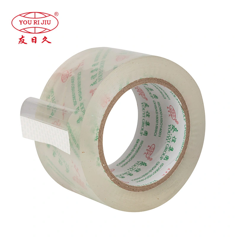 Yourijiu BOPP OPP Acrylic Waterbased Self Adhesive Super Clear Crystal Packaging Carton Sealing Tape Jumbo Roll Printed Multi Color Packing