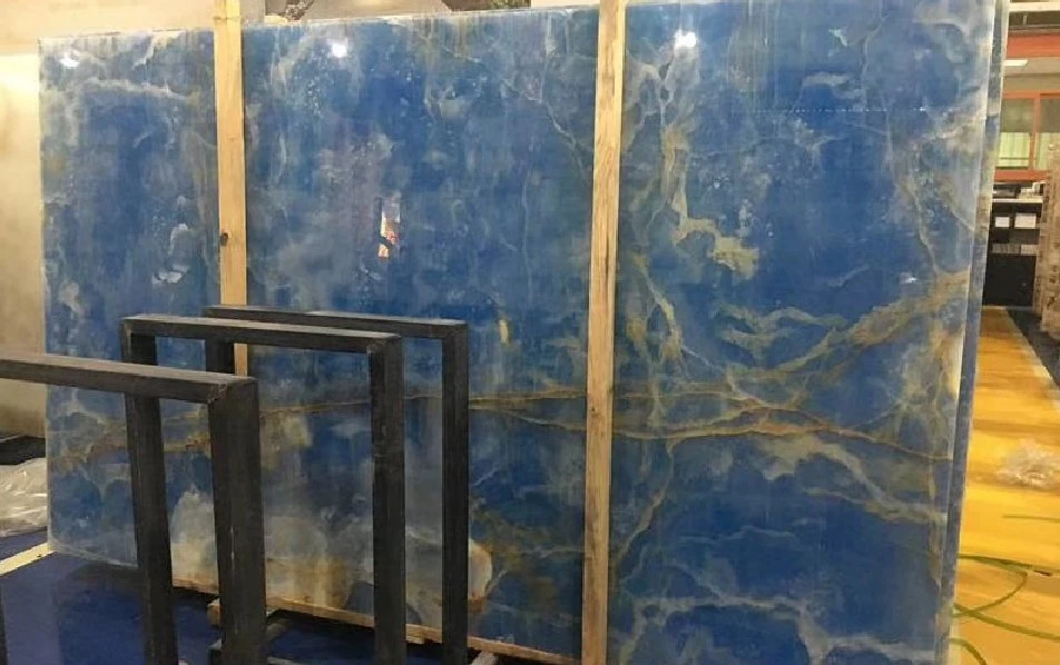 Natural Stone polished White/Brown/blue Onyx for inside floor/wall Slabs/Tiles/Countertops/Mosaic