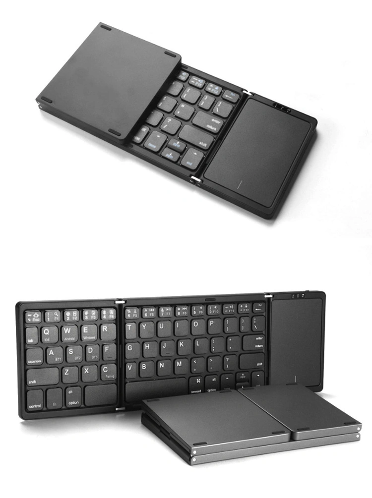 Calculateur de téléphone tablette Triple pliable avec pavé tactile Le clavier sans fil Bluetooth