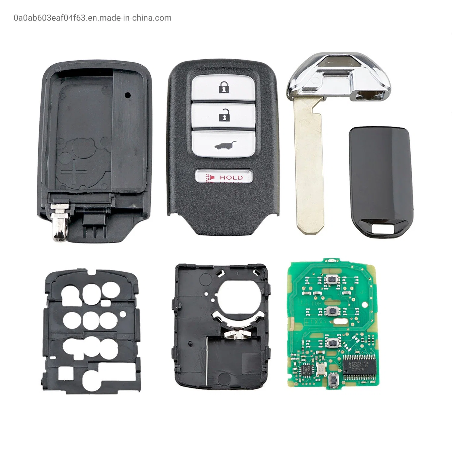 4 Botones 313.8MHZ entrada sin llave inteligente Remoto coche clave para 2015-2020 Honda HR-V FITEX, EX-L, EX-LN FCC ID : KR5V1X