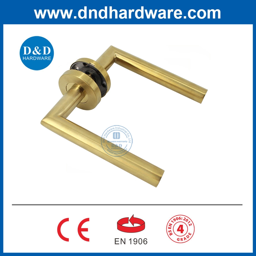 Satin Brass PVD Gold Color En1906 Stainless Steel Door Handle