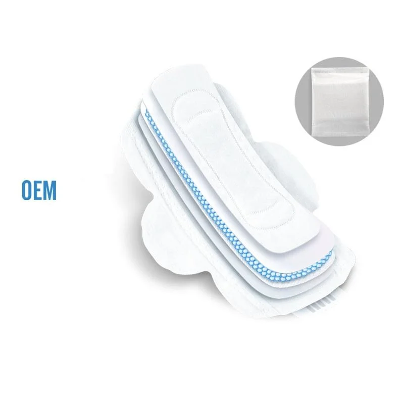 Produits d'hygiène féminine/serviette sanitaire/tissu non tissé/fournitures sanitaires/pâte à peluches/serviettes hygiéniques super absorbantes/femmes S produits de soins menstruels