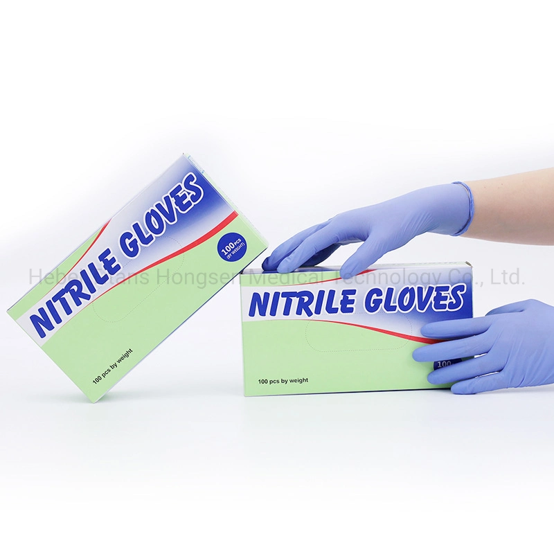 Powder Free Disposable Non-Irritating Nitrile Protective Gloves for Examination Waterproof Clear Household Food