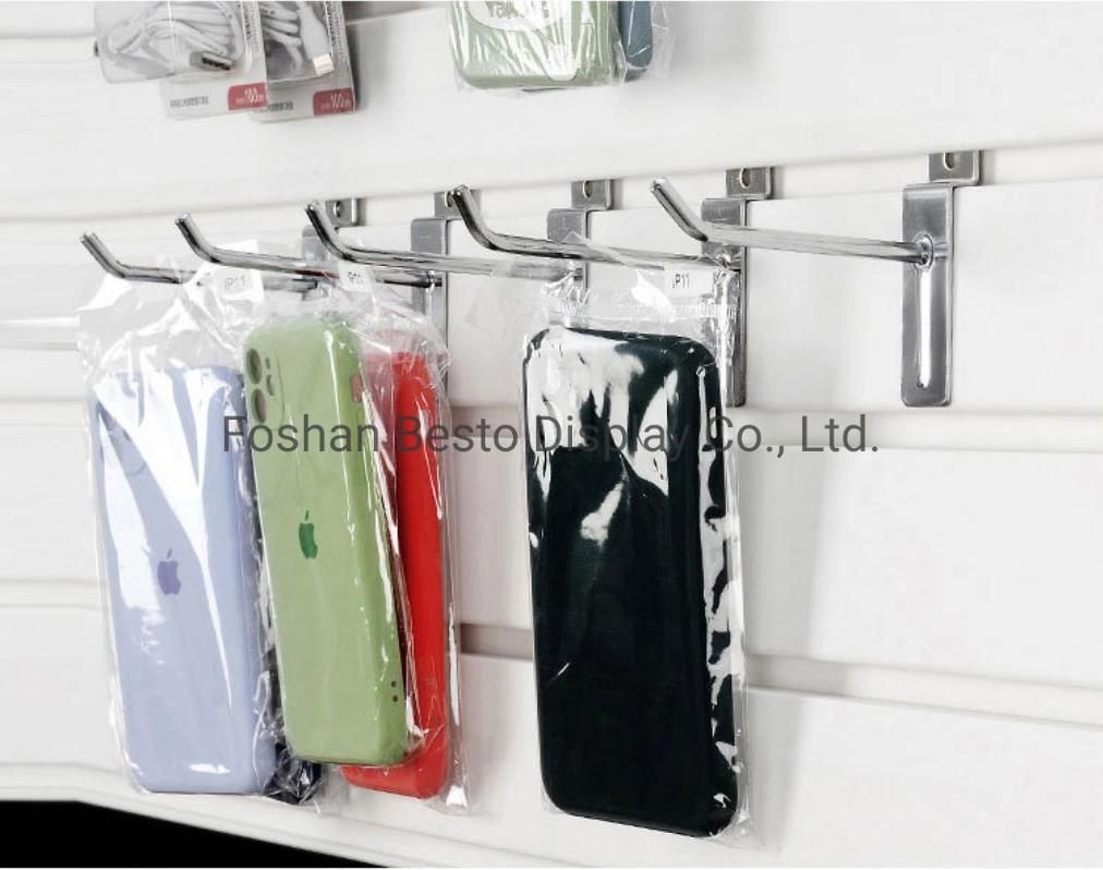 Retails Shopfitting Store Equipments Recycle PVC Slatwall with Hardware Hooks / Shelves / Plastic Hooks