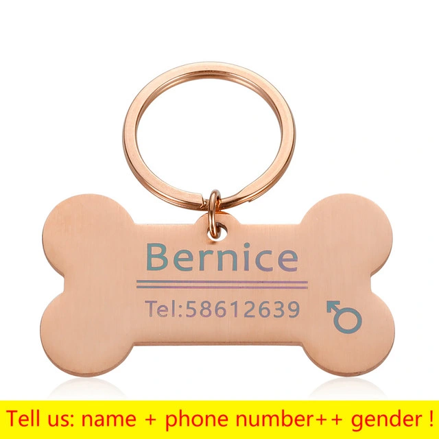 Promotional Gift Pet ID Identity Metal Dog Tag Keyring