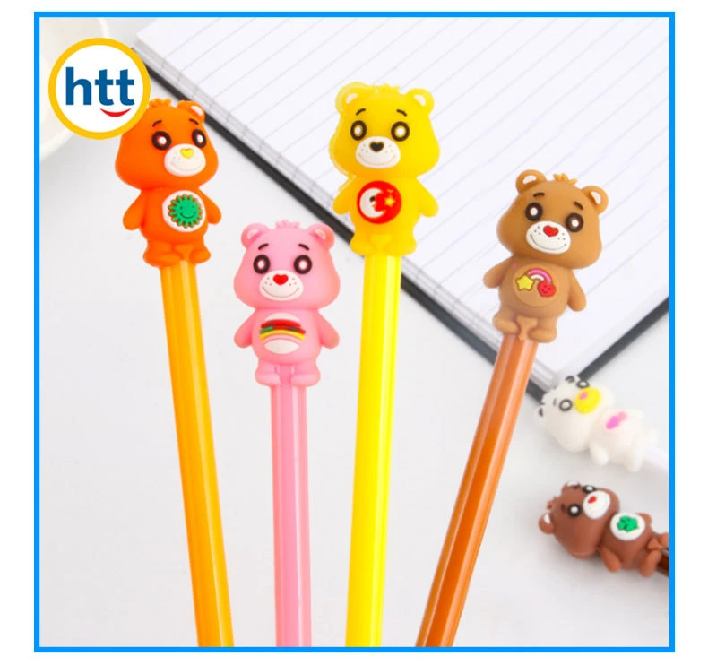 School Office Signature Pen Cartoon Toys Black Pen Press Plastic Ballpoint Pen