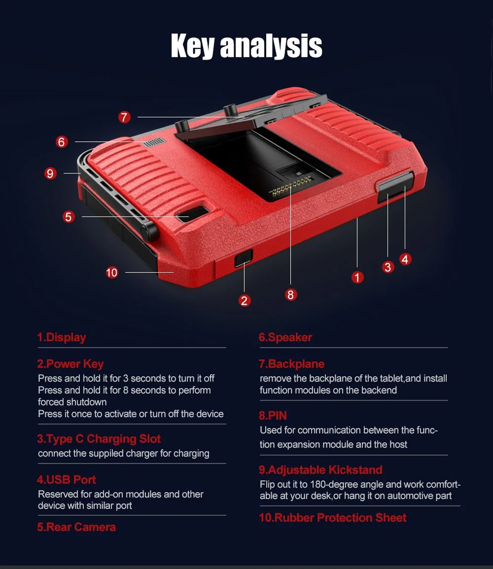 Ancel Ds600 OBD2 Herramientas de diagnóstico de escáner profesional todos los sistemas ECU Codificación de aceite de prueba activo TPMS reinicio del EPB escáner de automoción