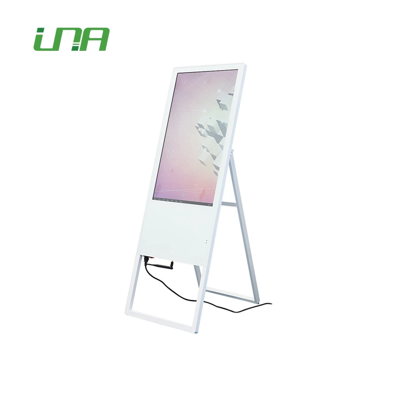 Folding Video Monitor Digital Standee Kiosk Foldable Portable LCD Screen Player Display for Hotel