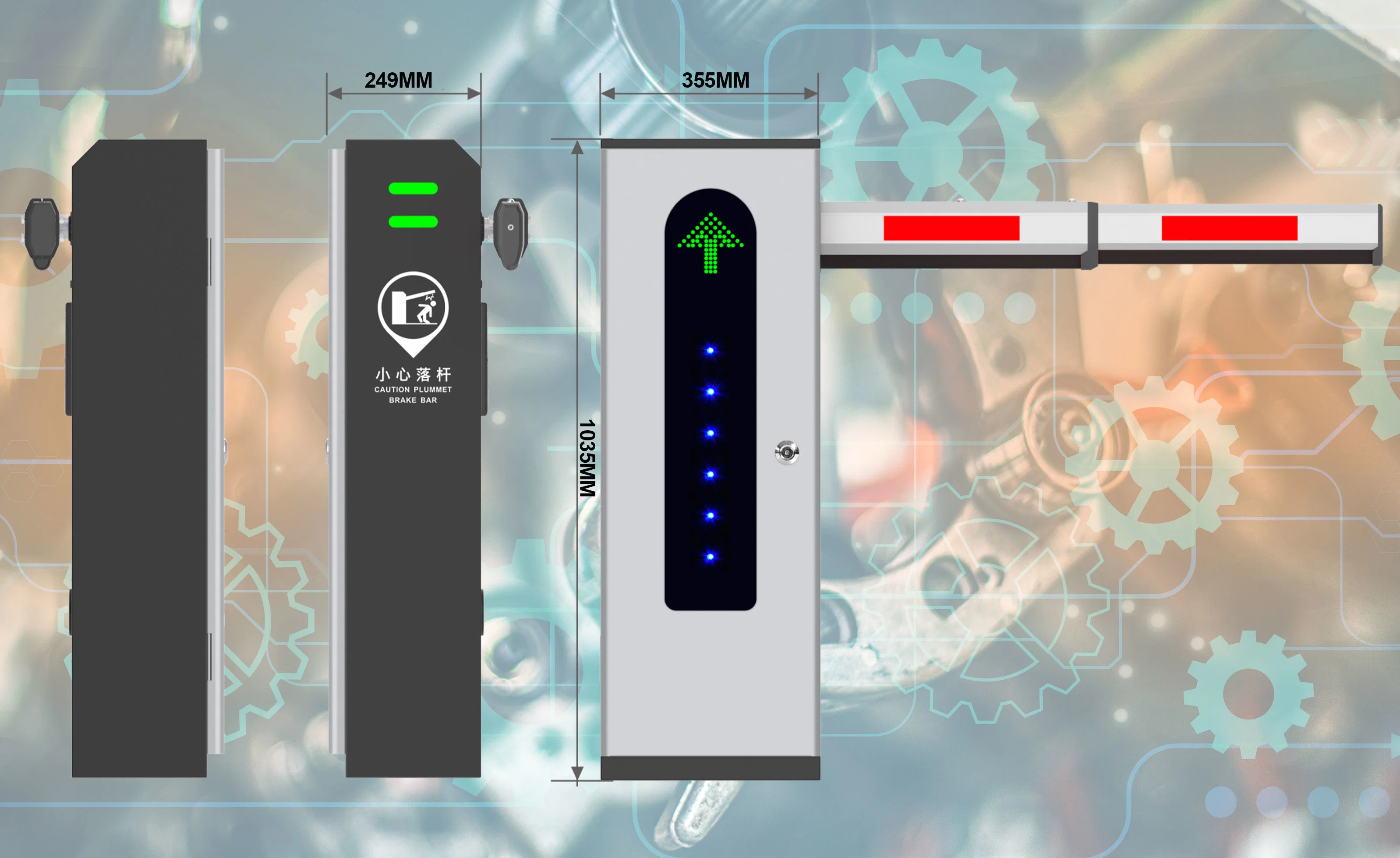 Fabricante sistema de control automático de estacionamiento de puertas de barrera de barra pulverizadora