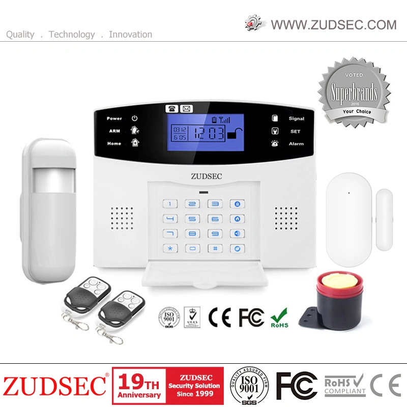 Wireless & Wired Zone Intelligent GSM Home Security Burglar Alarm