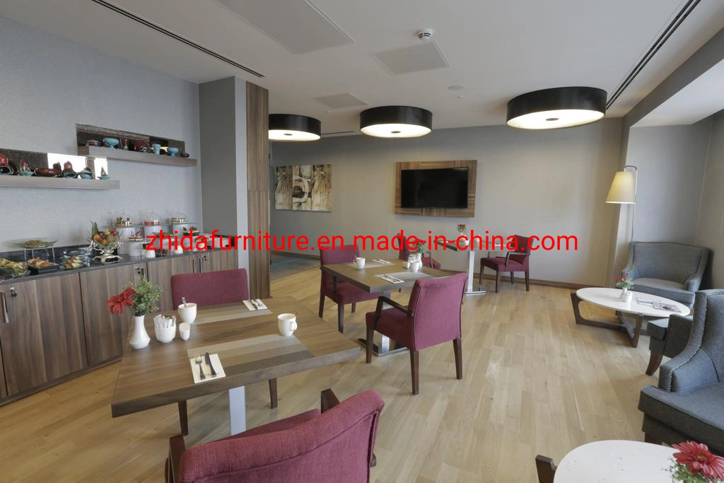 Zhida moderno hotel de 5 Estrellas Restaurante Muebles Muebles de comedor de madera maciza Restaurante silla y mesa