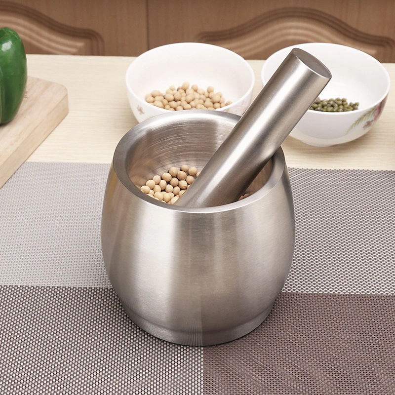 Stainless Steel Mortar and Pestle Pill Crusher Spice Grinder Ai14069