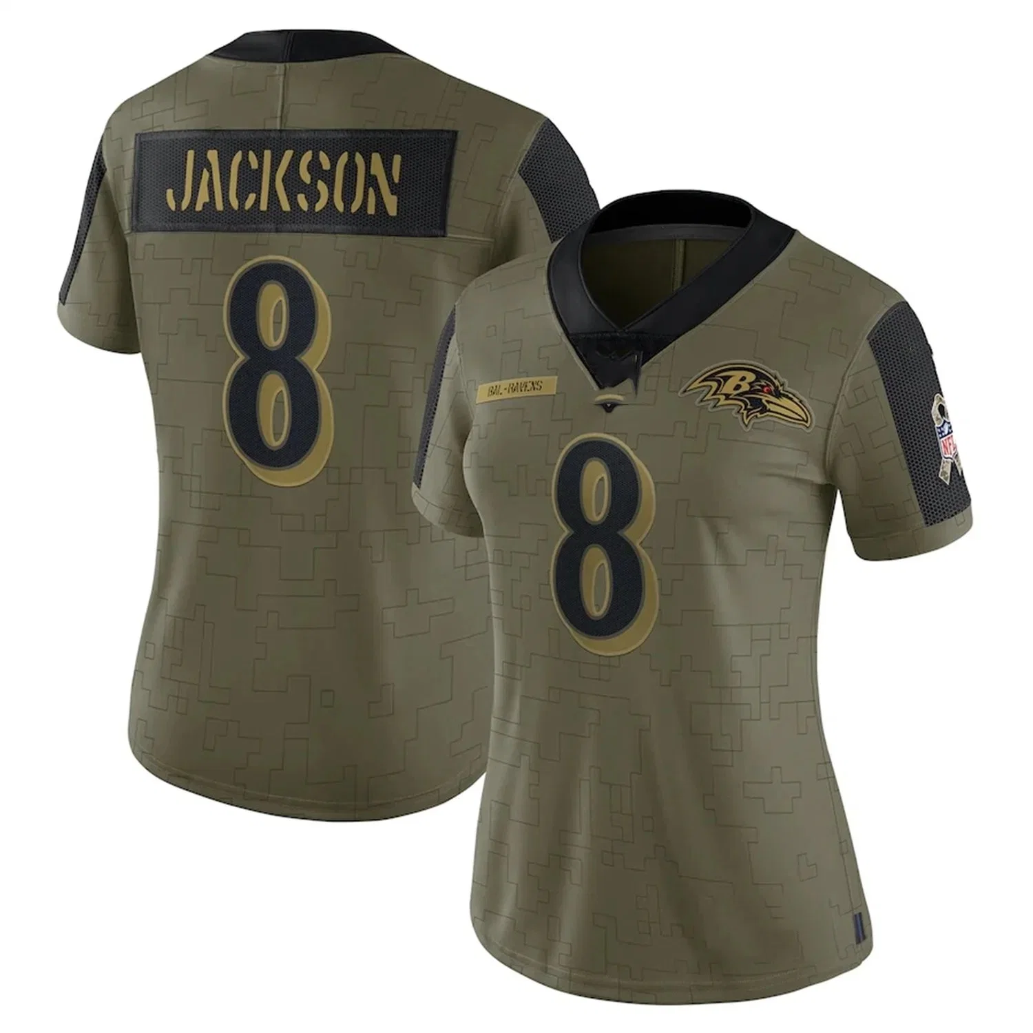 ED Reed Mark Andrews Lamar Jackson 2021 Salute to Service Player Jerseys