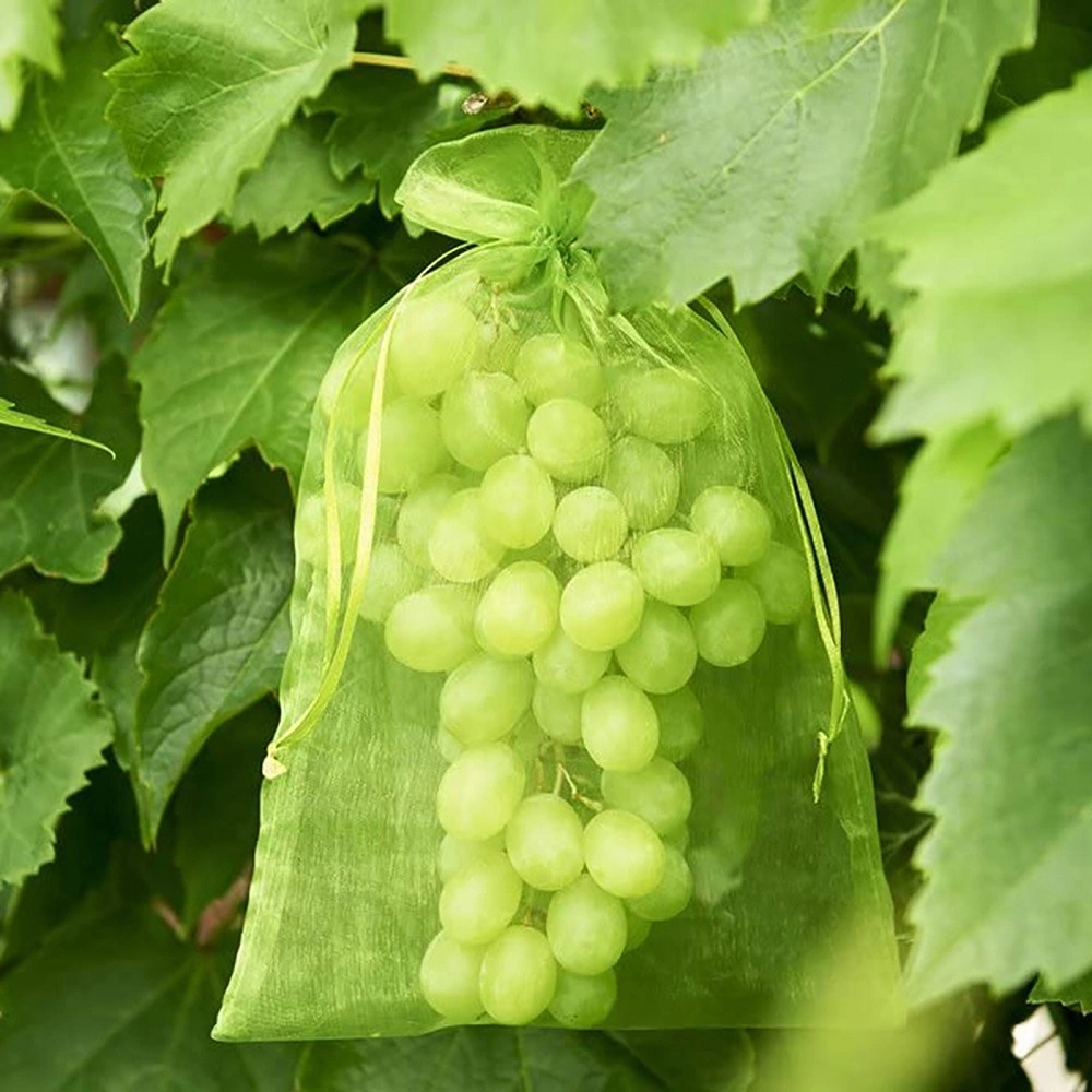 5 Sizes Drawstring Garden Fruit Protection Growing Bag Anti-Bird Netting Bag Grape Planter Palm Date Mesh Bags