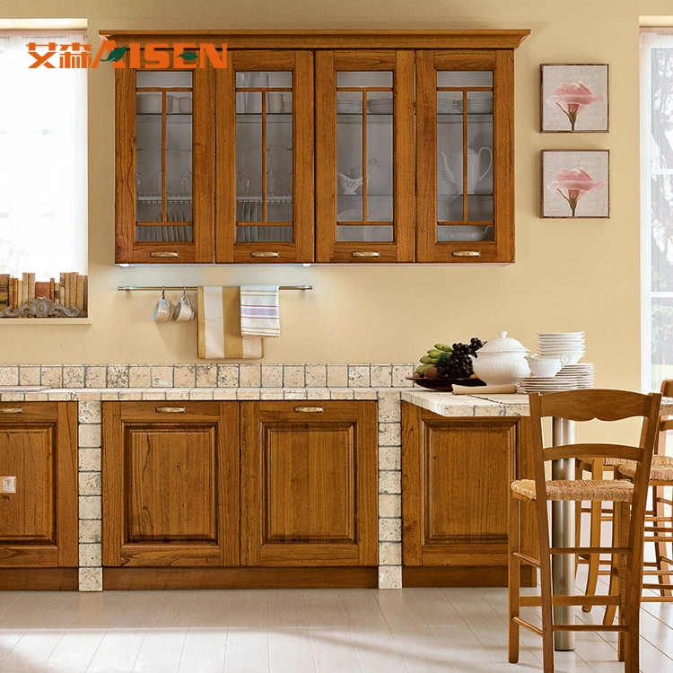 American Maple Solid Wood Kitchen Cabinets Kitchen Design with Modern Feeling