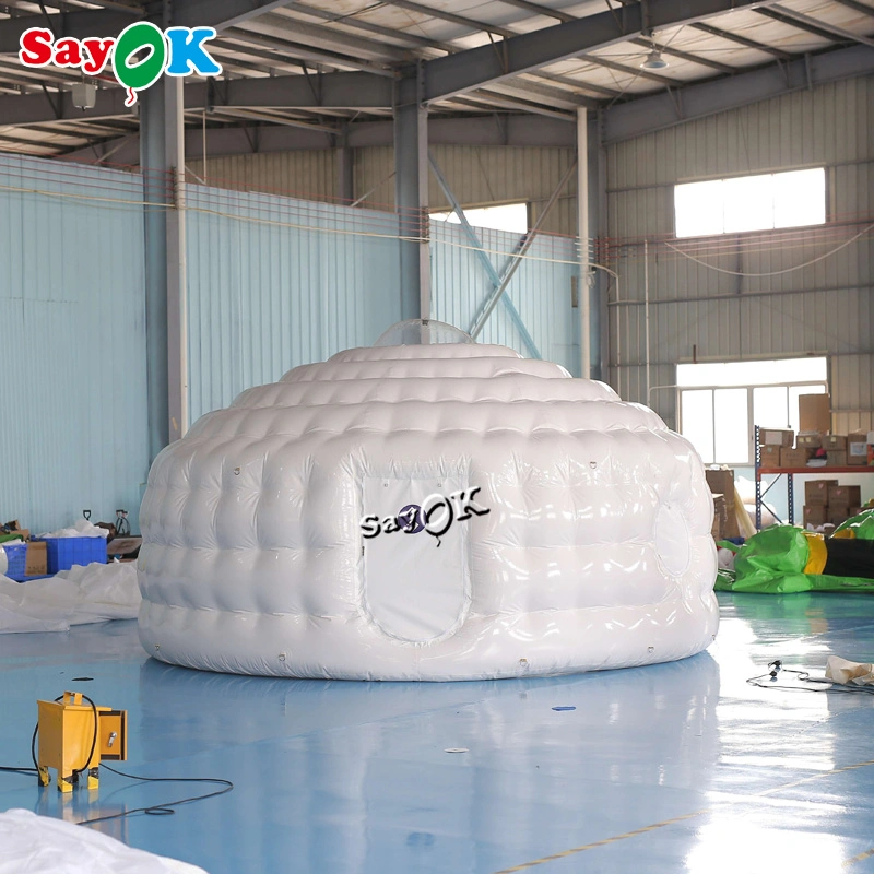 4.6m Small Mini White Dome Airtight Inflatable Yurt Tent for Camping