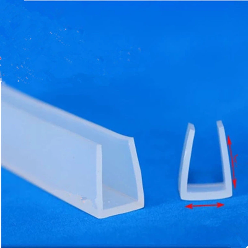 U-Shape Transparent Silicone Rubber Profile/Extrusion for Glass Window and Door Sealing