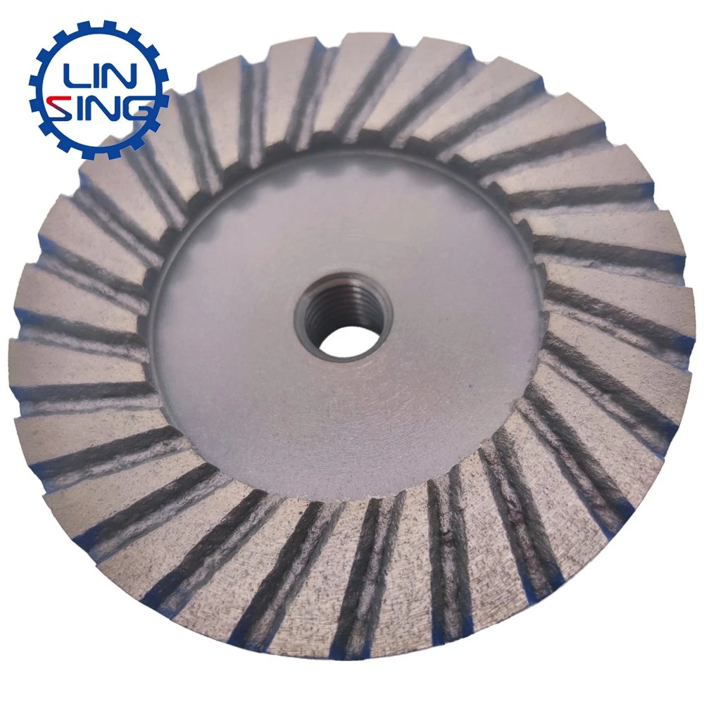 High Efficiency Double Row Diamond Grinding Cup Wheel for Marble Edge