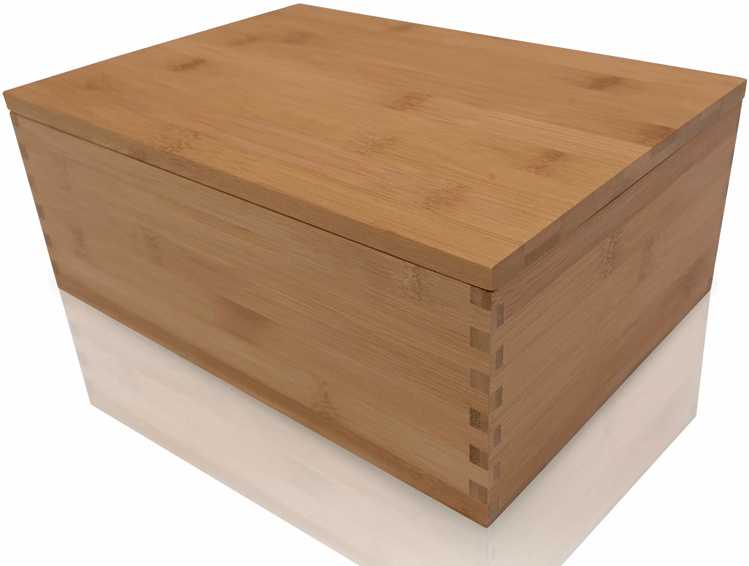 Caja de almacenamiento de madera con tapa de madera, grandes cuadros de Keepsake - Caja de regalo con tapas almacenar Fotos Recuerdos joyas Colectibles Treasures - Diseño de cola de milano (natural)