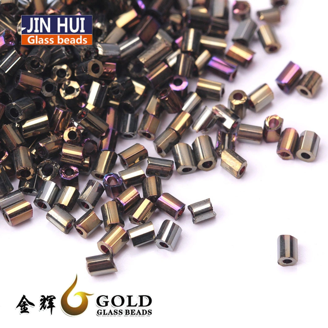 Jin Hui High quality/High cost performance  Plate Iris Color Round Glass Seed Beads for Cloth