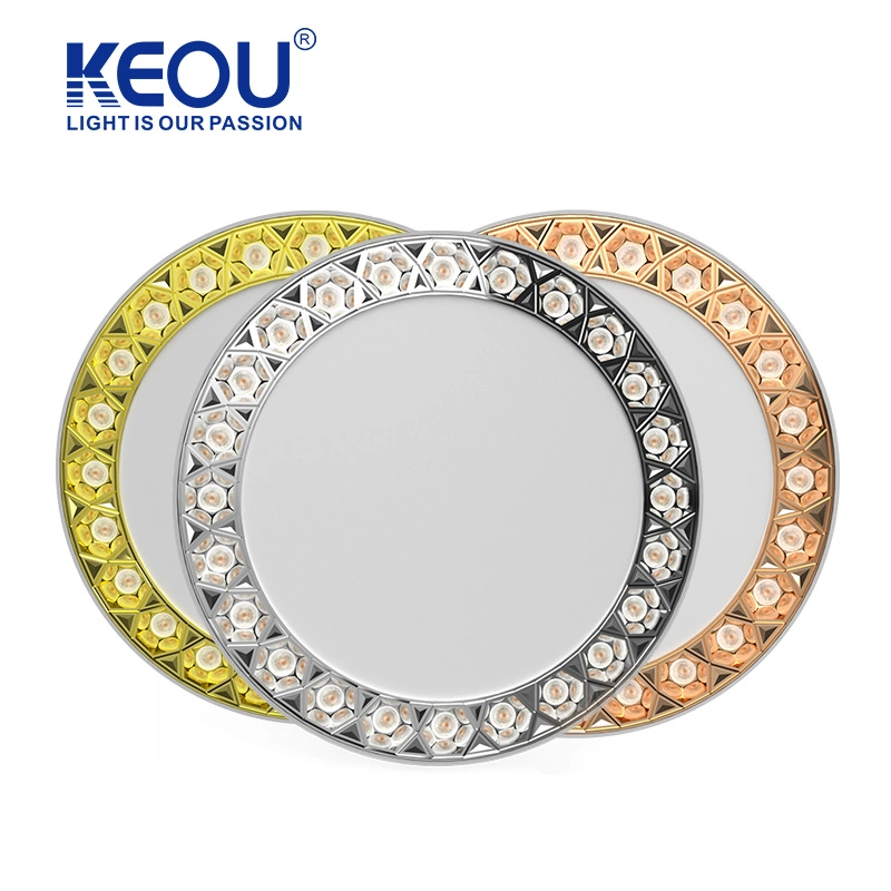 Keou 36W copos reflexivo galvanoplastia LED de cor da luz de teto a decoração da casa da retaguarda