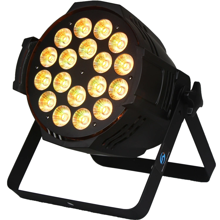 Мега-пролиты для помещений 18PCS 18 Вт 6 в 1 Rgbwauv Stage DJ Light PAR LED 64 DMX