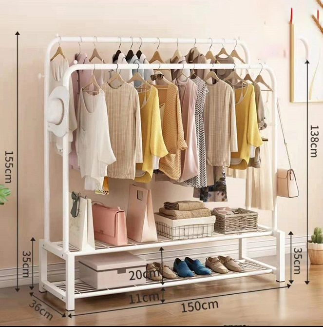 Easy Hotel Bedroom Furniture Hang Stand Fashion Clothing Garment Store Zara Hanging Stand Boutique Metal Clothes Display Rack