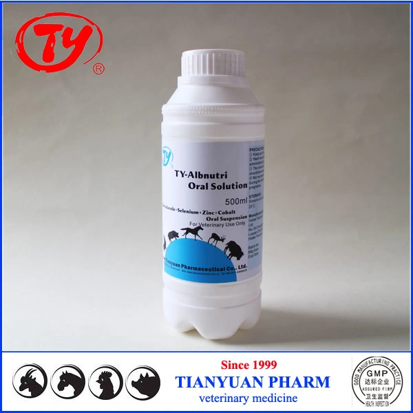 Animal Use Albendazole + Selenium + Cobalt + Zinc Oral Solution 500ml 1000ml Packing