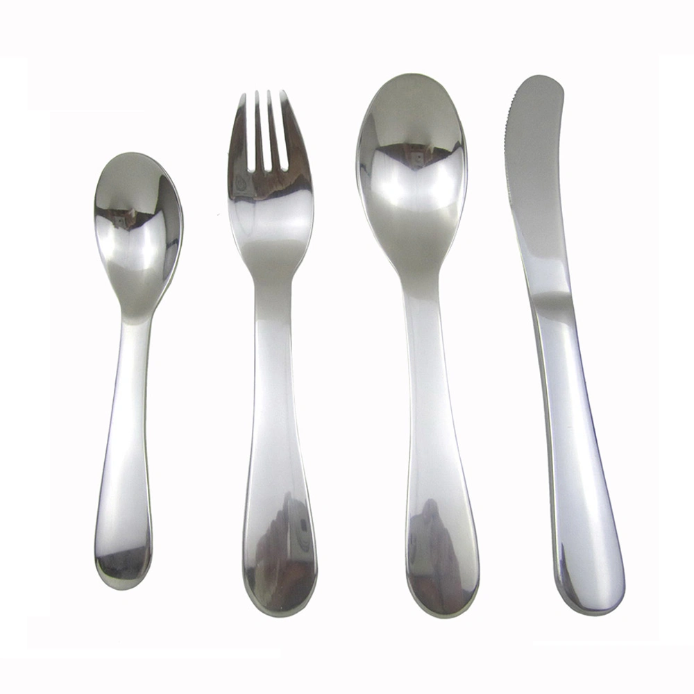 4PCS Stainless Steel Kids Cutlery Set Fork and Spoon Set