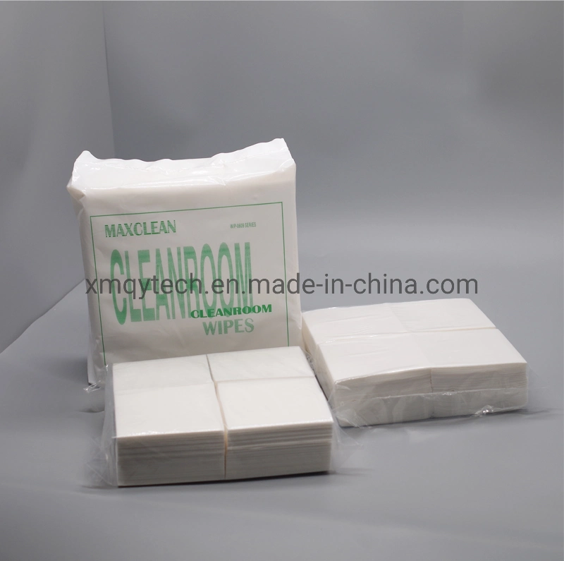 Super Absorbent Lint Free Disposable Industrial Cleaning 56GSM Non Woven Clean Room Wipes 9 X 9inch