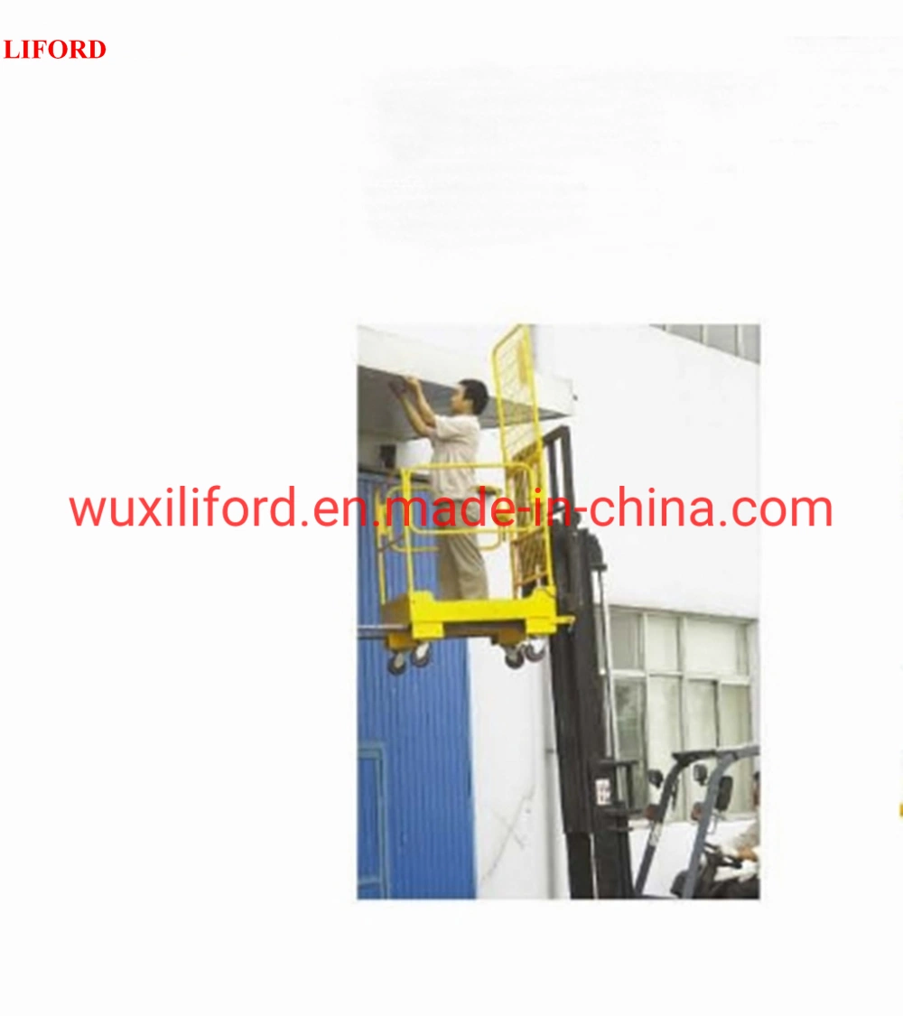 Forklift Jib Grabber Hoist Attachment Fold-Down Forklift Safety Cage Man Basket Nk30 Series