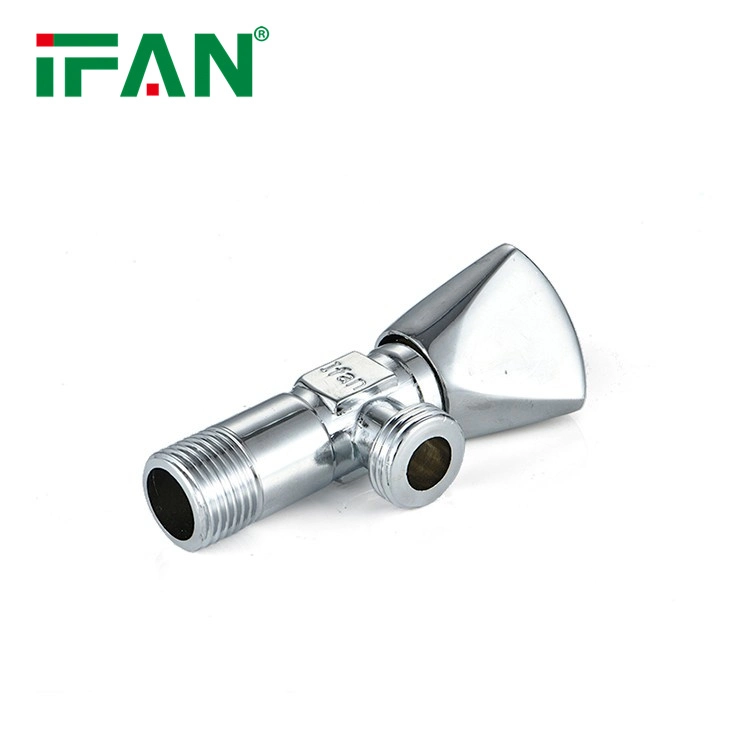 Ifan Faucet Accessories 1/2inch Chromed Handle Quick Open Brass Angle Valve