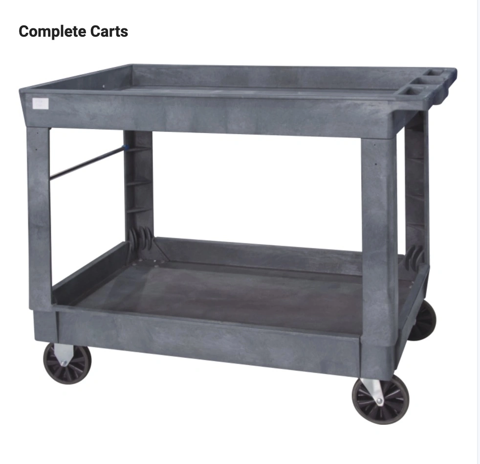 plastic Large Tray Top Service Cart (2 layers)