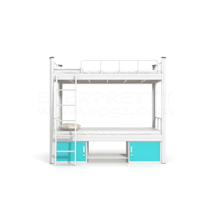 Hospital Clinic Medical Worker Dormitory Bunk Bed with Cabinet