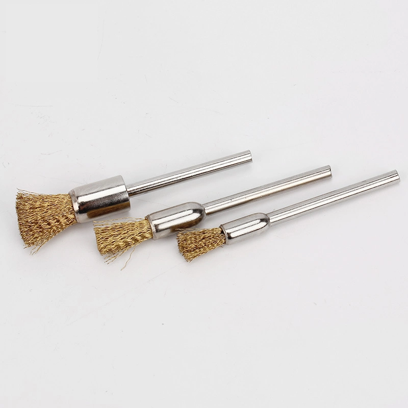 Stainless Steel Wire Brush Tool Brush Mini Small Pen-Shaped Bristle Brush Horse Hair Brush Throw Copper Wire Brush