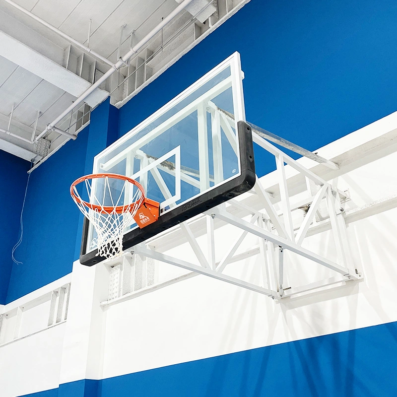 Support de basket-ball mural extérieur réglable en hauteur de qualité supérieure pour adolescents.