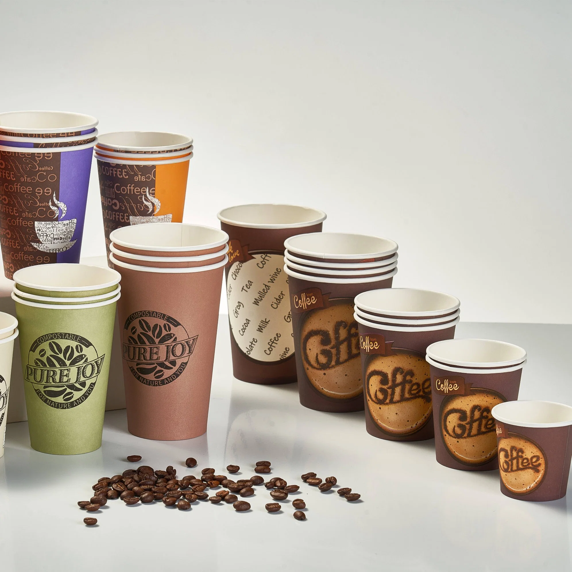 Heatproof PE Coated Custom Printed Single Wall Paper Cup