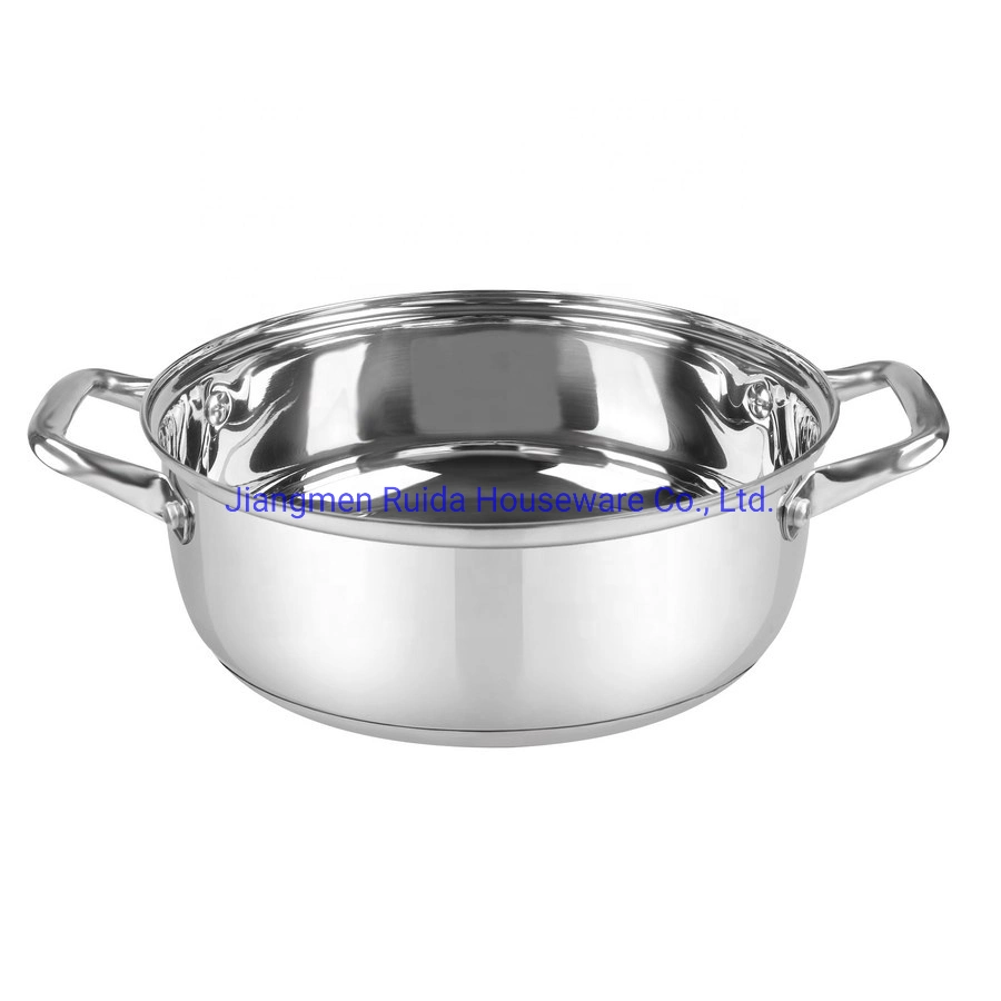 5PCS Stainless Steel Kitchenware with Casserole Fry Pan with Non Stick Coating