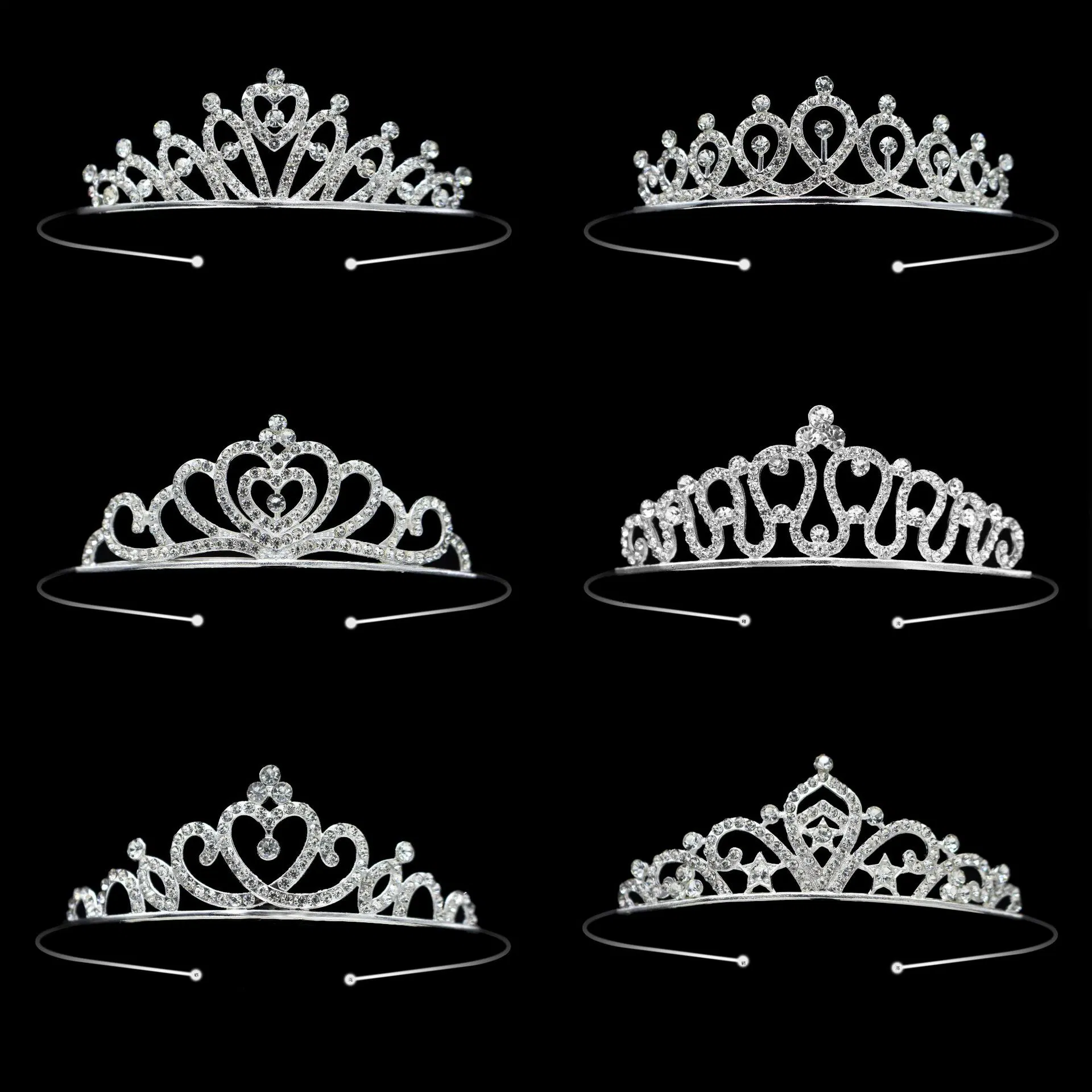 Princess Crystal Tiaras e coroas Ajustável Kid Meninas Amor Suite Prom Crown casamento festa Accessiories jóias de cabelo