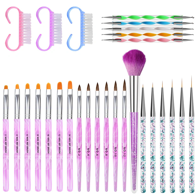 Best Selling Nail Wave Bar Phototherapy Pen Crystal Pen Dust Brush Pull Pen Set