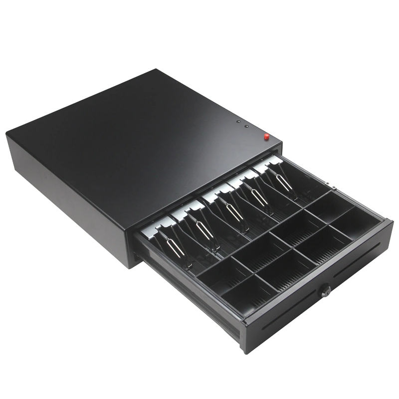 Windows POS Terminal 5 Bill Trays 8 Coin Trays Manual Electric Opening Metal Cash Drawer Cash Box