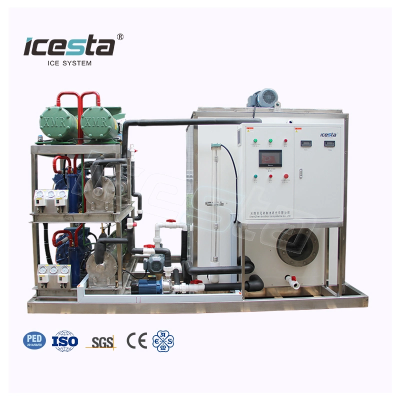 Customized Icesta 1t 2t 5t 10t 15t 20 Ton Saltwater Slurry Ice Machine for Boats