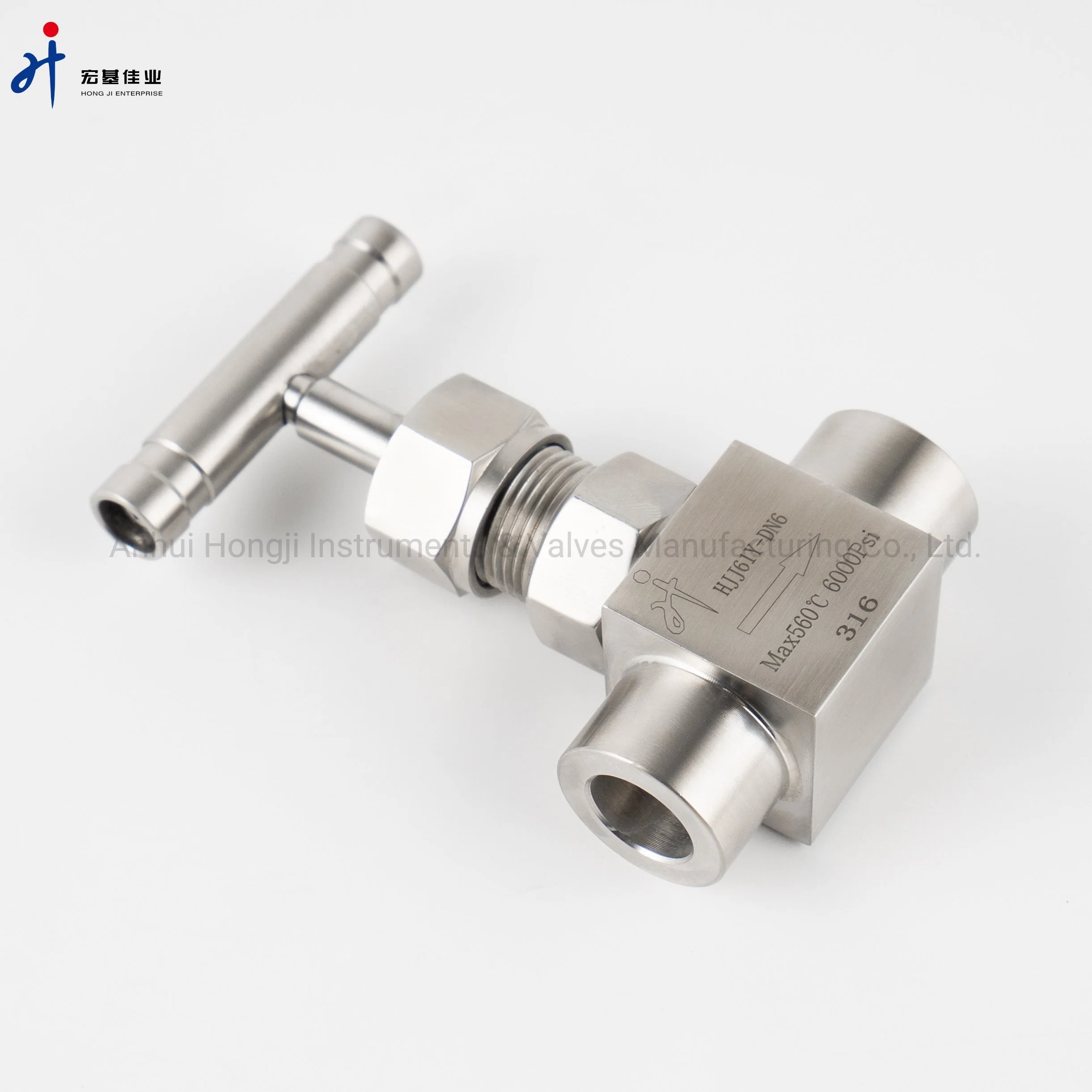 SS316 High-Pressure Stainless Steel Needle Valve Socket Welding End for Power Plant