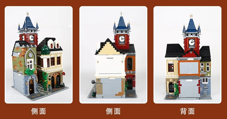 ODM OEM Brick House Toy Build Block City Toy Plastic Square Construction Bookstore