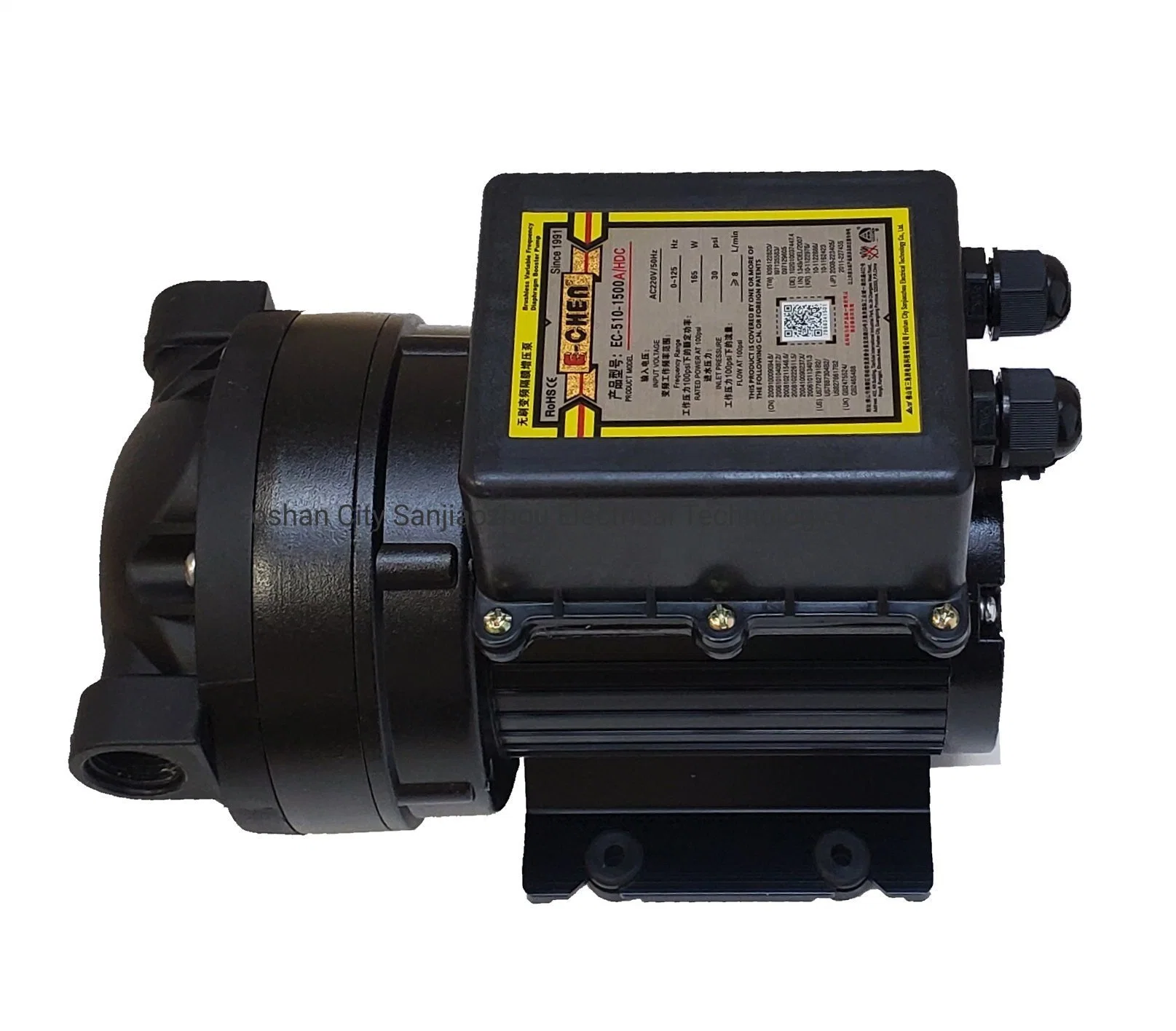 Brushless DC Motor Water Pump 220VAC 1500gpd 8.0L/Min@100psi Max 160psi