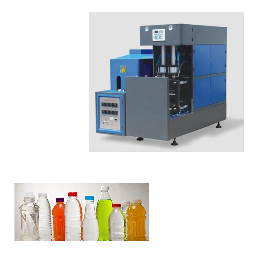 Garrafa de água semi-automática para bebidas, tornando a máquina numa película de plástico estável Máquina de sopro