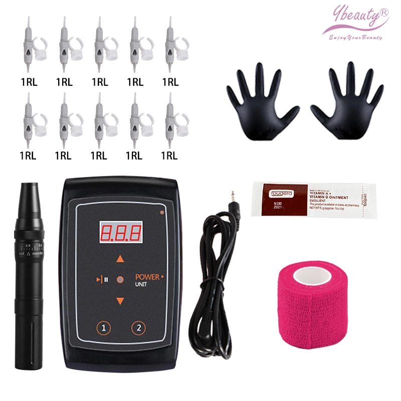 Ybeauty Elite Black Pmu and Tattoo Pen Machine Kit